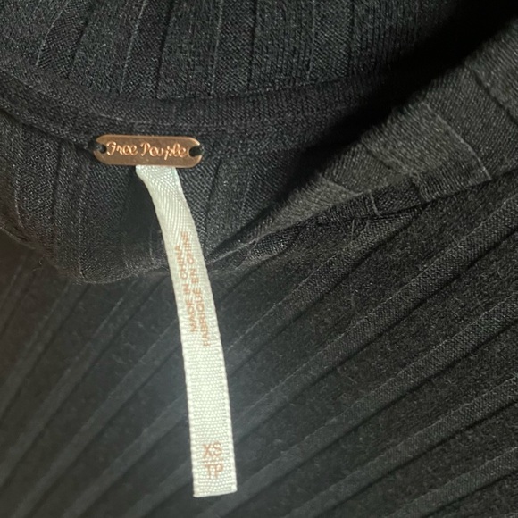 FREE PEOPLE, Black, Rib Jacquard, Heat Wave, Midi Heather Dress. - Picture 4 of 5